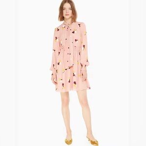 Kate Spade Dusk Buds Print Mix Dress